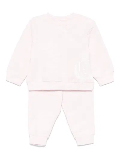 Patachou Babies' Logo-print Tracksuit Set In Pink