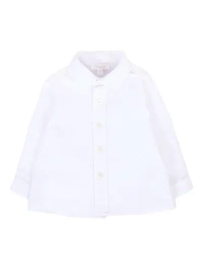 Patachou Babies' Long-sleeve Button-fastening Shirt In White