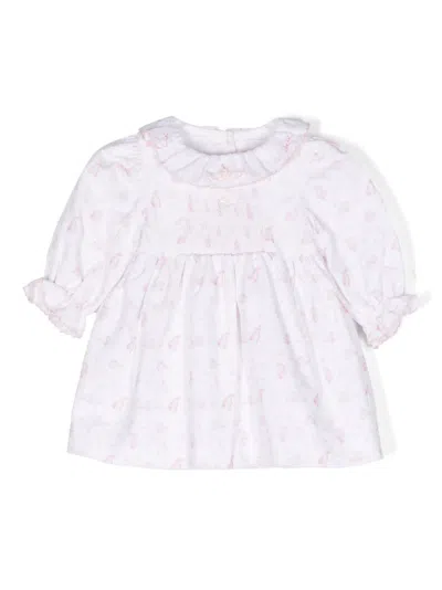Patachou Babies' Motif-print Cotton Dress In White