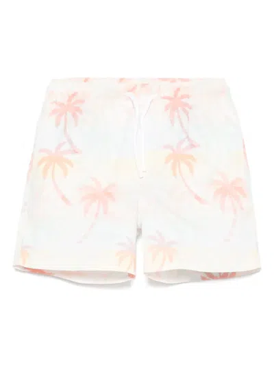 Patachou Kids' Palm-tree-print Swimshorts In Blue