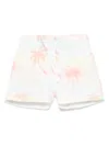 Patachou Palm-tree-print Swimshorts In Blue
