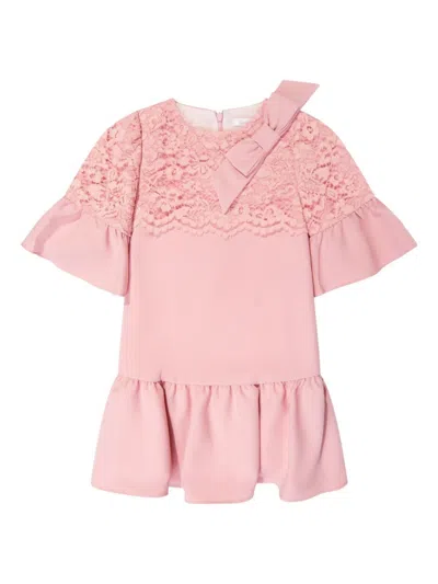Patachou Kids' Panelled Dress In Pink