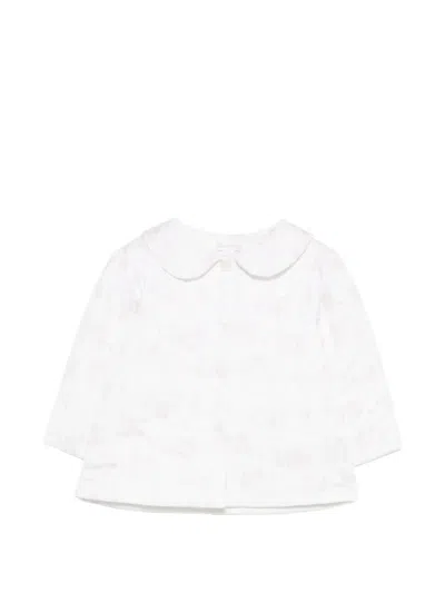 Patachou Babies' Patterned Buttoned Coat In White