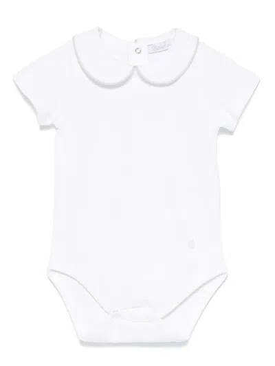 Patachou Babies' Peter Pan-collar Body In White
