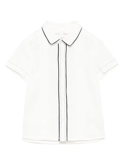Patachou Babies' Pintuck-detailed Shirt In 白色
