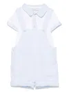 Patachou Piqué-weave Romper In Blue