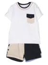 Patachou Piqué-weave Shorts Set In White