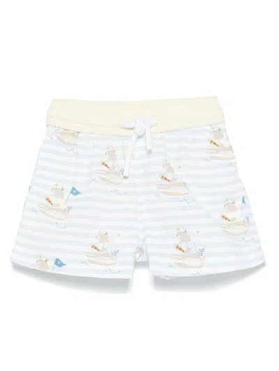 Patachou Babies' Pirates-print Swim Shorts In Blue
