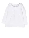 Patachou Pleat-detail Long-sleeve Blouse In White