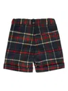 Patachou Pleated Checked Shorts In Black