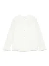 Patachou Pleated-collar Blouse In White