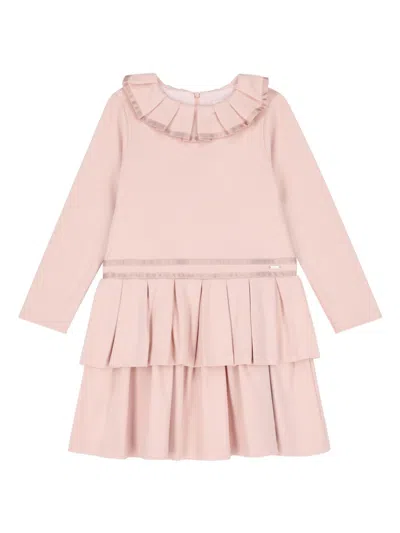 Patachou Kids' Pleated Dress In Pink