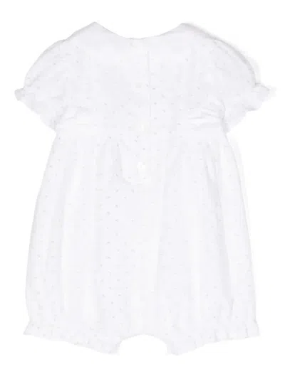 Patachou Babies' Polka Dot-embroidery Shorties In White