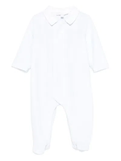 Patachou Babies' Polo-collar Pajama In White