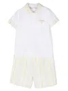 Patachou Polo-collar Short Set In White