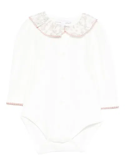 Patachou Babies' Printed-collar Body In White
