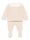 Patachou Purl-knit Trousers Set In Neutrals