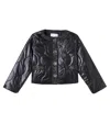 Patachou Quilted Tweed-trimmed Jacket In Black
