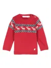 Patachou Reindeer-intarsia Sweater In Red