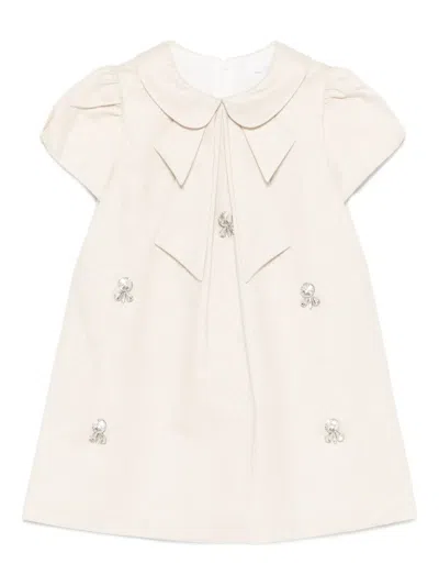 Patachou Kids' Rhinestone-embellished Dress In White