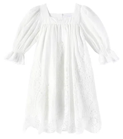 Patachou Kids' Riviera Cotton Dress In White