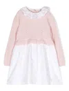 Patachou Ruffle-collar Long-sleeve Dress In Pink