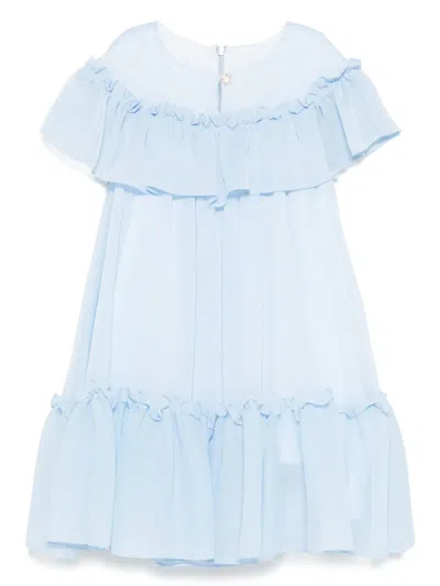 Patachou Ruffle-detailed Dress In 蓝色
