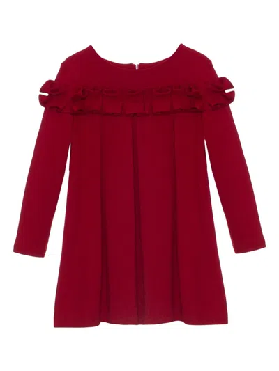 Patachou Kids' Ruffle-detailing Dress In Red