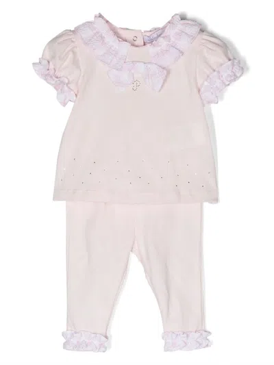 Patachou Babies' Ruffle-trim Detail Set In Pink