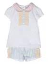 Patachou Ruffle-trim Detail Set In White