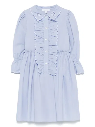 Patachou Ruffle-trim Dress In 蓝色