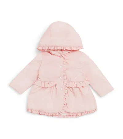 Patachou Kids' Ruffle-trim Padded Coat In Pink