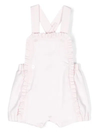Patachou Babies' Ruffle Trim Romper In Pink