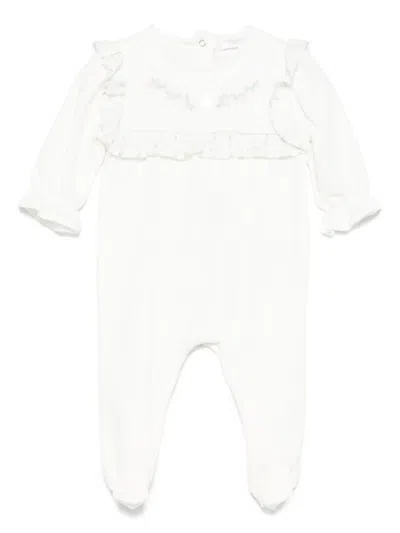 Patachou Ruffled Babygrow In Neutrals