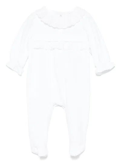 Patachou Ruffled Babygrow In White