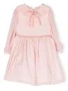 Patachou Ruffled Chiffon Midi Dress In Pink