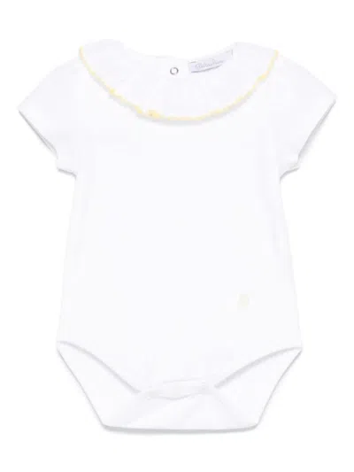 Patachou Babies' Ruffled-collar Body In White