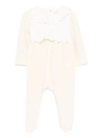 Patachou Babies' Ruffled-collar Pajama In Neutral