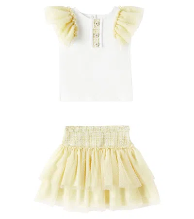 Patachou Kids' Set Aus Top Und Rock In Gelb 