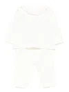 Patachou Ruffled-details Trousers (set Of Two) In White