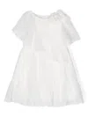 Patachou Ruffled Layered Chiffon Dress In White