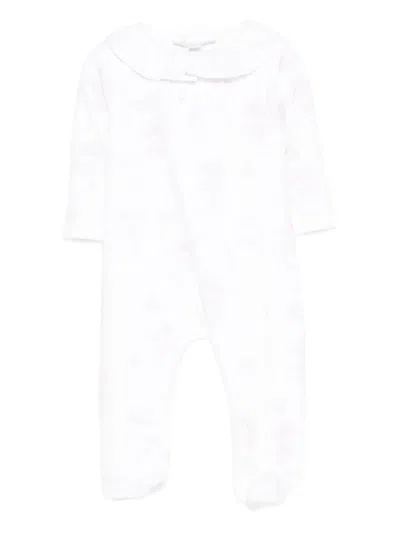 Patachou Babies' Ruffled Print Pajama In White