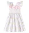 Patachou Ruffled Printed Cotton Dress In Multicoloured