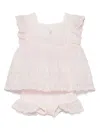 Patachou Ruffled Shorts Set In Pink