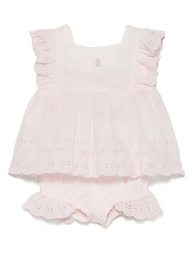 Patachou Babies' Ruffled Shorts Set In Pink