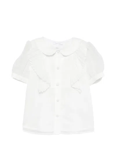 Patachou Kids' Ruffled-detail Blouse In White
