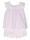 Patachou Borderie Anglaise Short Set In Pink
