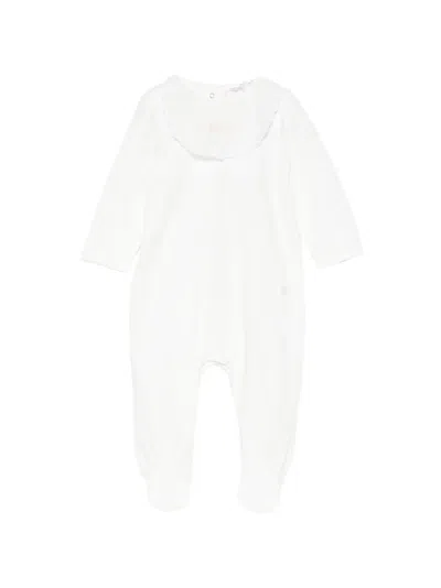 Patachou Babies' Scalloped-collar Pajamas In White