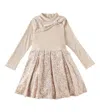 Patachou Sequined Dress In Gold