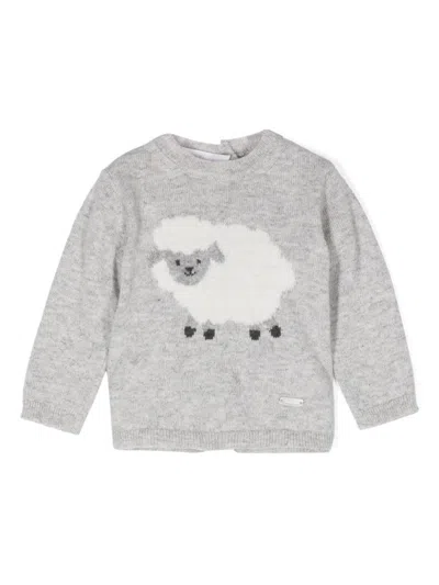 Patachou Babies' Pullover Mit Schafmotiv In Grau